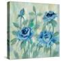 Brushy Blue Flowers II-Silvia Vassileva-Stretched Canvas