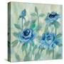 Brushy Blue Flowers II-Silvia Vassileva-Stretched Canvas