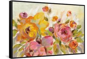 Brushy Peonies-Silvia Vassileva-Framed Stretched Canvas