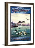 Brussels, Belgium - Cancelled Float Plane Promotional Poster-Lantern Press-Framed Art Print