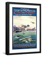 Brussels, Belgium - Cancelled Float Plane Promotional Poster-Lantern Press-Framed Art Print