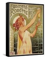 Brussels, Belgium - Robette Absinthe Advertisement Poster-Lantern Press-Framed Stretched Canvas