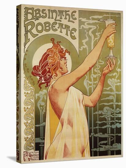 Brussels, Belgium - Robette Absinthe Advertisement Poster-Lantern Press-Stretched Canvas