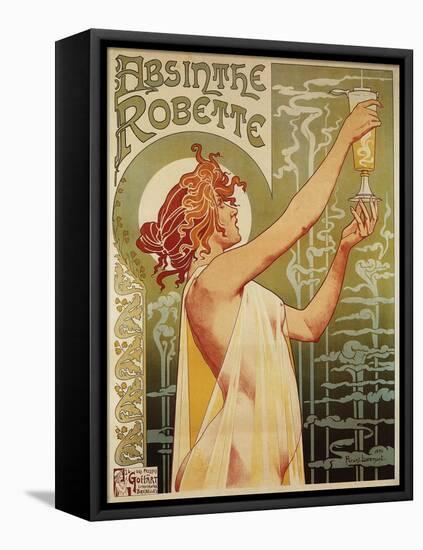 Brussels, Belgium - Robette Absinthe Advertisement Poster-Lantern Press-Framed Stretched Canvas