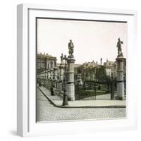 Brussels (Belgium), the Place Des Sablons-Leon, Levy et Fils-Framed Photographic Print