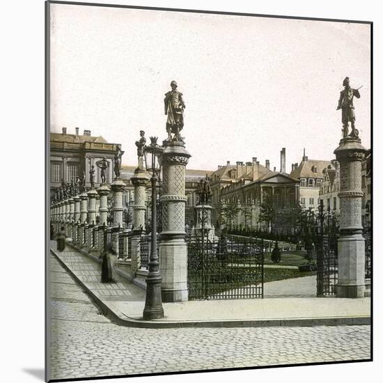 Brussels (Belgium), the Place Des Sablons-Leon, Levy et Fils-Mounted Photographic Print