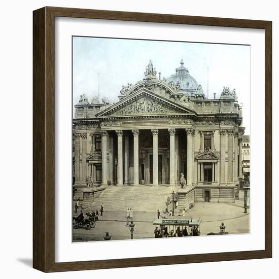 Brussels (Belgium), the Stock Exchange-Leon, Levy et Fils-Framed Photographic Print