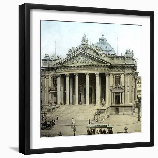 Brussels (Belgium), the Stock Exchange-Leon, Levy et Fils-Framed Photographic Print