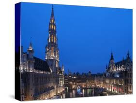 Brussels Grand Place 2-Charles Bowman-Stretched Canvas