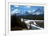 Brussels Peak and the Athabasca River in Jasper National Park, Alberta, Canada-Richard Wright-Framed Photographic Print