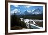 Brussels Peak and the Athabasca River in Jasper National Park, Alberta, Canada-Richard Wright-Framed Photographic Print