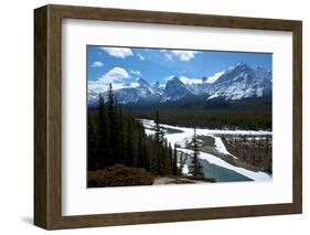 Brussels Peak and the Athabasca River in Jasper National Park, Alberta, Canada-Richard Wright-Framed Photographic Print