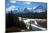 Brussels Peak and the Athabasca River in Jasper National Park, Alberta, Canada-Richard Wright-Mounted Photographic Print