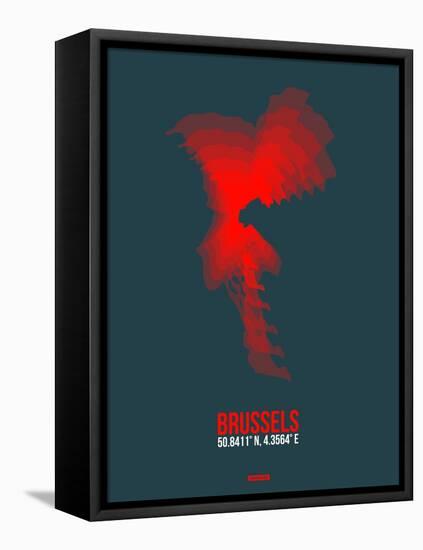 Brussels Radiant Map 2-NaxArt-Framed Stretched Canvas