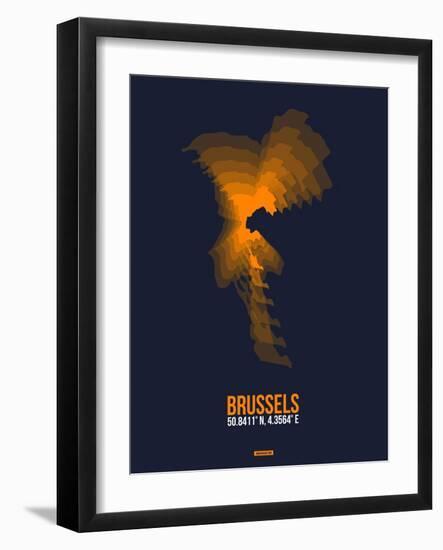 Brussels Radiant Map 3-NaxArt-Framed Art Print