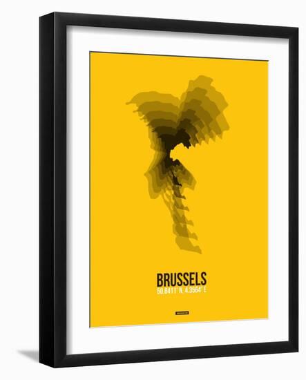 Brussels Radiant Map 4-NaxArt-Framed Art Print