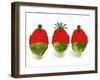 Brussels Sprout with Red and Green Woolly Hat-null-Framed Photographic Print