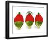 Brussels Sprout with Red and Green Woolly Hat-null-Framed Photographic Print
