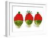 Brussels Sprout with Red and Green Woolly Hat-null-Framed Photographic Print