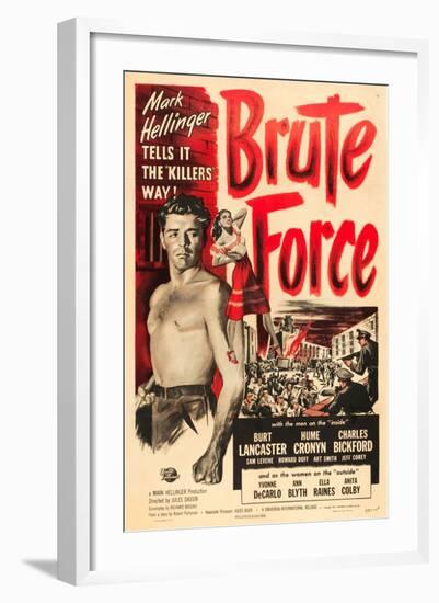 Brute Force, Burt Lancaster, Yvonne De Carlo, 1947-null-Framed Art Print