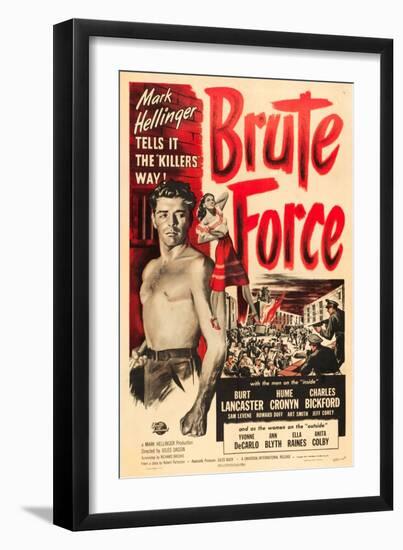 Brute Force, Burt Lancaster, Yvonne De Carlo, 1947-null-Framed Art Print