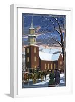 Bruton Parish - Williamsburg, Virginia-Lantern Press-Framed Art Print