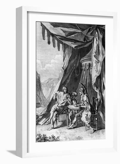 Brutus and Cassius in Brutus's Tent, Act IV Scene III from "Julius Caesar" by William Shakespeare-Francis Hayman-Framed Giclee Print