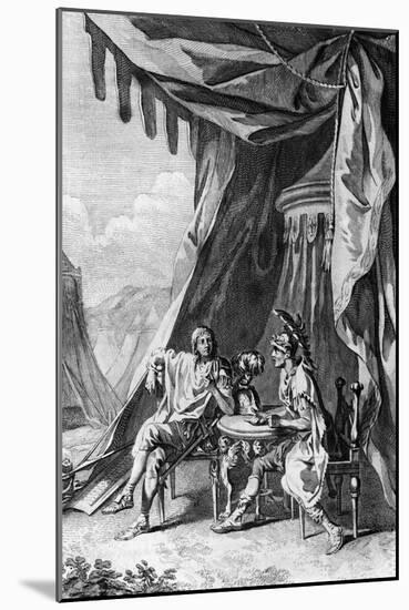 Brutus and Cassius in Brutus's Tent, Act IV Scene III from "Julius Caesar" by William Shakespeare-Francis Hayman-Mounted Giclee Print