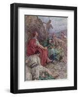 Brutus and His Companions after the Battle of Philippi-William Rainey-Framed Giclee Print