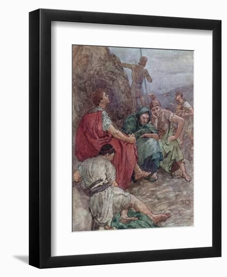 Brutus and His Companions after the Battle of Philippi-William Rainey-Framed Giclee Print