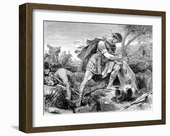 Brutus Commits Suicide-Hermann Vogel-Framed Art Print