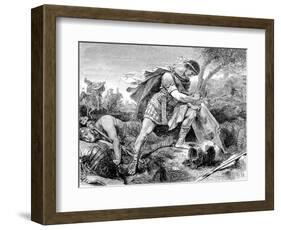 Brutus Commits Suicide-Hermann Vogel-Framed Art Print