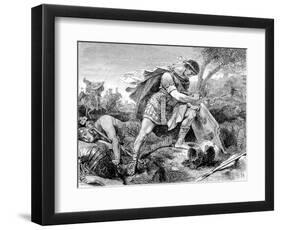 Brutus Commits Suicide-Hermann Vogel-Framed Art Print