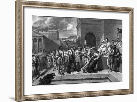 Brutus Condemns Sons-G Guillon Lethiere-Framed Photographic Print