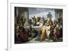 Brutus Displaying Lucretia's Body to People of Rome-Francesco Coghetti-Framed Giclee Print