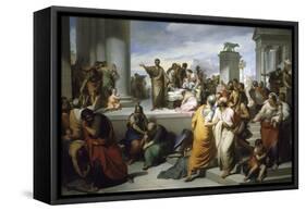 Brutus Displaying Lucretia's Body to People of Rome-Francesco Coghetti-Framed Stretched Canvas