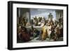 Brutus Displaying Lucretia's Body to People of Rome-Francesco Coghetti-Framed Giclee Print