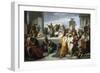 Brutus Displaying Lucretia's Body to People of Rome-Francesco Coghetti-Framed Giclee Print