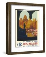 Bruxelles (Brussels) Belgium - Is Reached Best by Railway-Frank H^ Mason-Framed Art Print