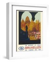 Bruxelles (Brussels) Belgium - Is Reached Best by Railway-Frank H^ Mason-Framed Art Print