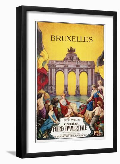 Bruxelles Cinquieme Foire Commerciale Poster-Willy Thiriar-Framed Giclee Print