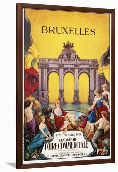 Bruxelles Cinquieme Foire Commerciale Poster-Willy Thiriar-Framed Giclee Print