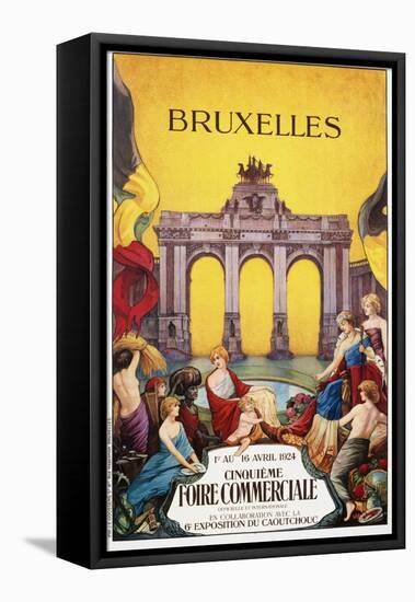 Bruxelles Cinquieme Foire Commerciale Poster-Willy Thiriar-Framed Stretched Canvas
