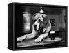 Bryan the St. Bernard Dog Enjoys a Pint, February 1956-null-Framed Stretched Canvas