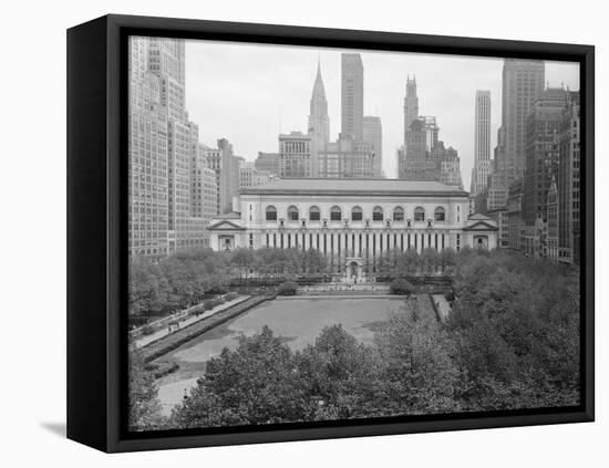 Bryant Park Looking toward Public Library-Philip Gendreau-Framed Stretched Canvas