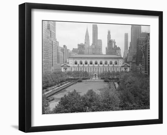 Bryant Park Looking toward Public Library-Philip Gendreau-Framed Premium Photographic Print