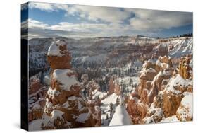 Bryce Canyon Amphitheater, Bryce Canyon NP in Snow, Utah-Howie Garber-Stretched Canvas