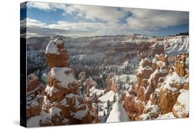 Bryce Canyon Amphitheater, Bryce Canyon NP in Snow, Utah-Howie Garber-Stretched Canvas