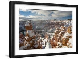 Bryce Canyon Amphitheater, Bryce Canyon NP in Snow, Utah-Howie Garber-Framed Photographic Print