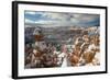 Bryce Canyon Amphitheater, Bryce Canyon NP in Snow, Utah-Howie Garber-Framed Photographic Print
